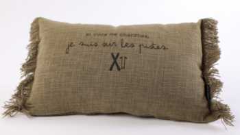 Coussin "Je suis sur les pistes" Sophie JANIERE